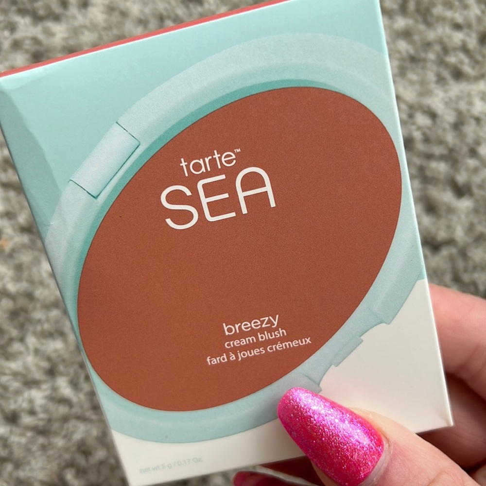 Tarte sea breezy cream blush in peach sunset nib clean beauty Sephora summer